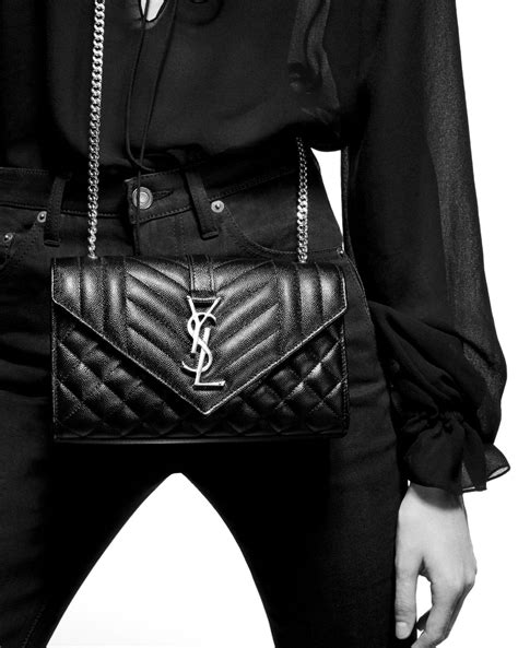 ysl embossed leather envelope bag|ysl envelope bag used.